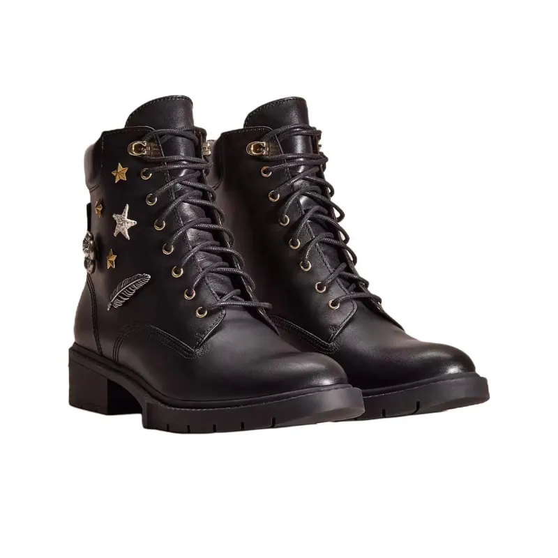 COACH Upcrafted Lorimer Ankle Boots Women's Black-2