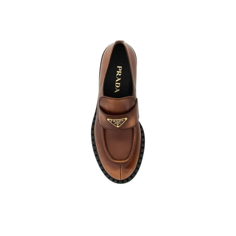 PRADA Loafers Women's Brown-3