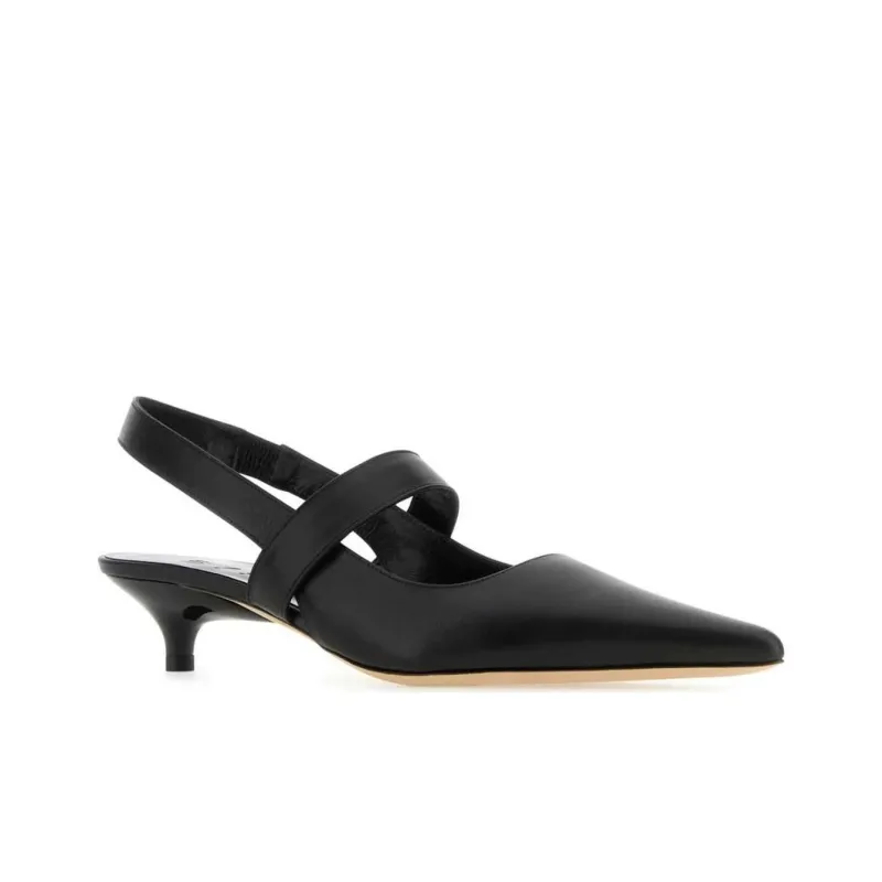 By Far Slim Heel High Heels 4cm Women's Black-3