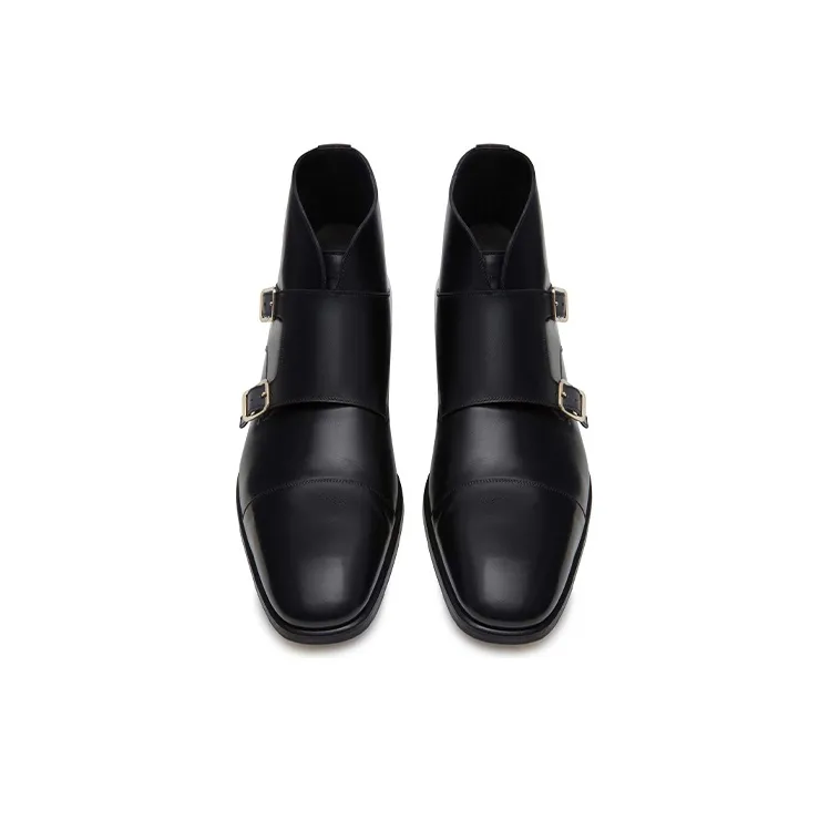 TOM FORD Elkan Ankle Boots Low Heel Men's Black-1