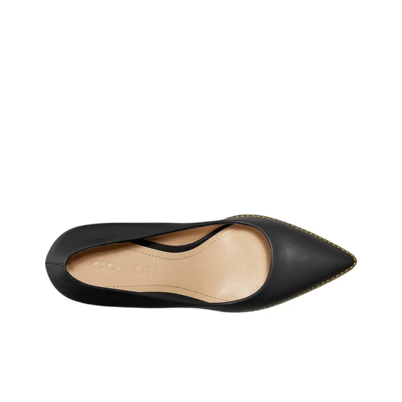 COACH Waverly Slim Heel High Heels 8.5cm Women's Black-2