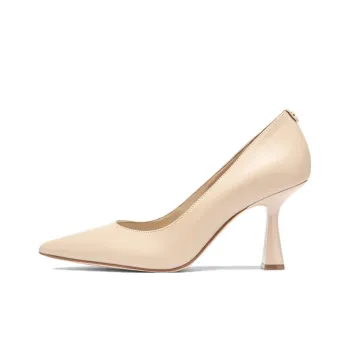 MICHAEL KORS Clara Flared Heel High Heels 8.5cm Women's Nude