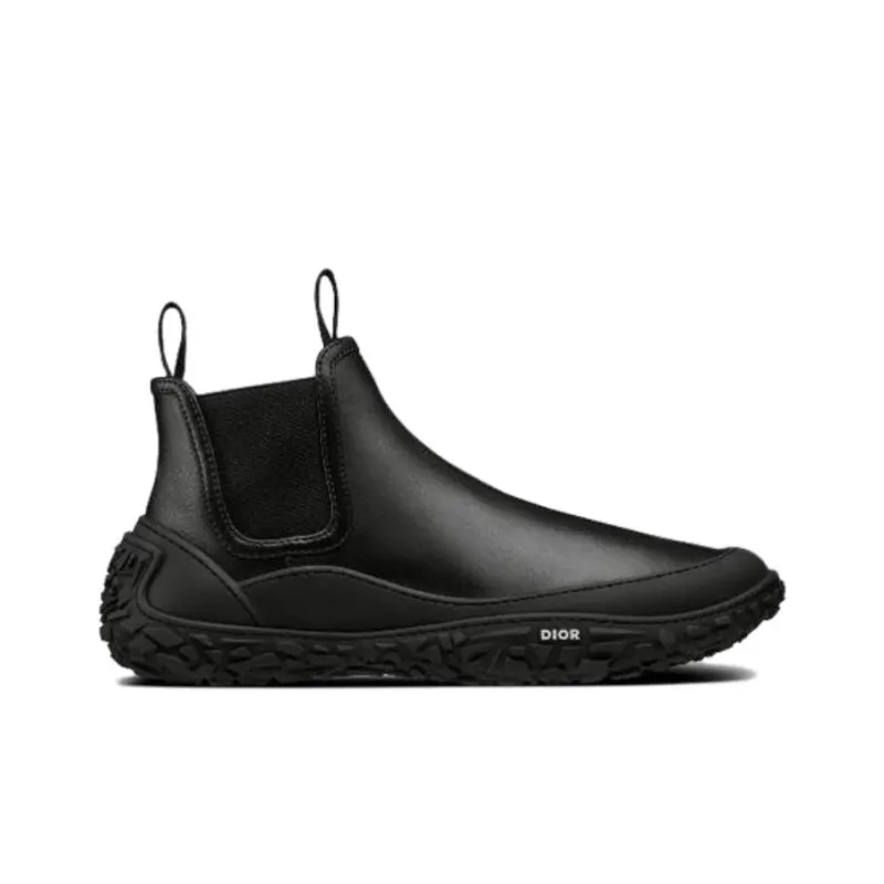 DIOR B28 Ankle Length Chelsea Boots Men's Black-1