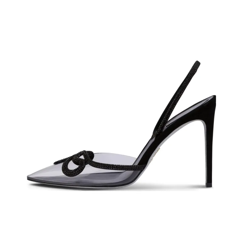 René Caovilla 90mm Rhinestone-embellished Leather Sandals-0