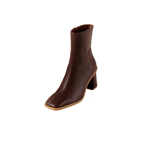 ALOHAS Ankle boots Silver 7.5cm Women's Brown