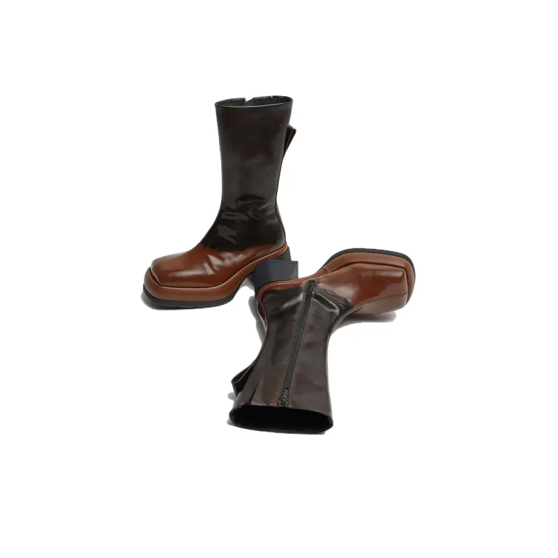 MIISTA Cassia Ankle Boots 8cm Women's Dark Brown-3