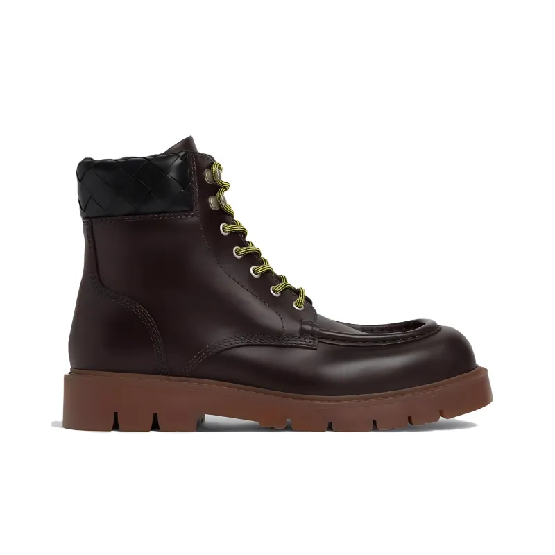 Bottega Veneta Haddock Short Martin Boot 4.5 Cm Men's Chocolate Brown-1