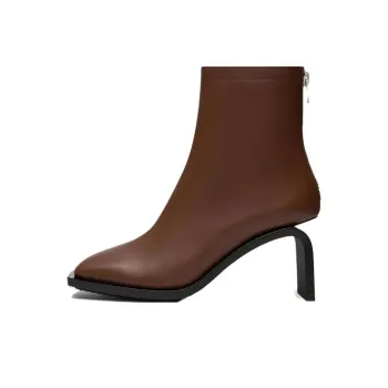 Courrèges Stream Leather Ankle Boots