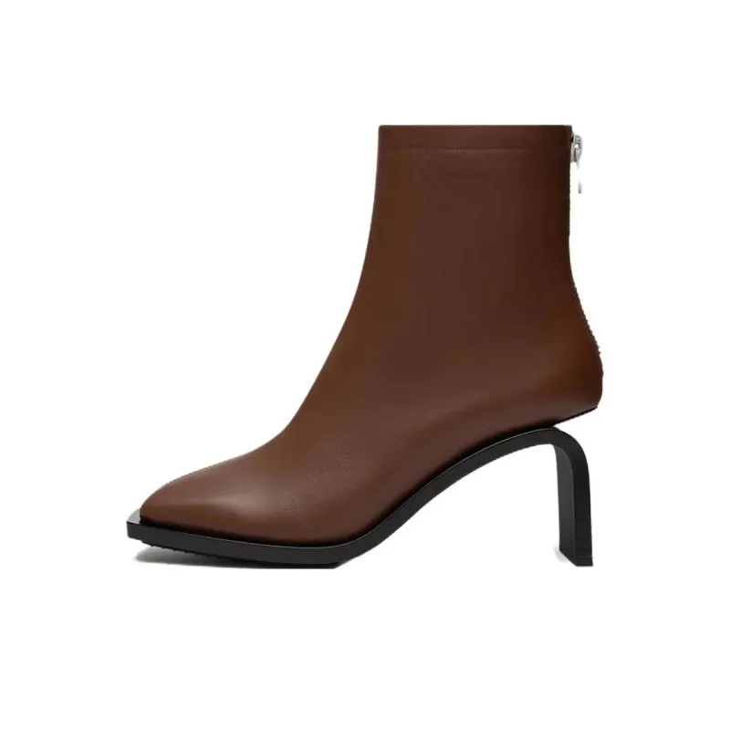 Courrèges Stream Leather Ankle Boots-0