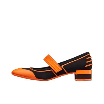DIOR Roller Chunky Heel High Heels 3.5cm Women's Orange