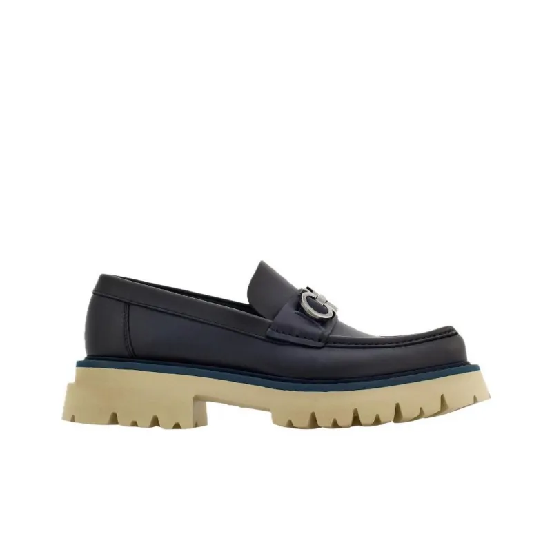 FERRAGAMO Salvatore Loafers Men's Blue-1