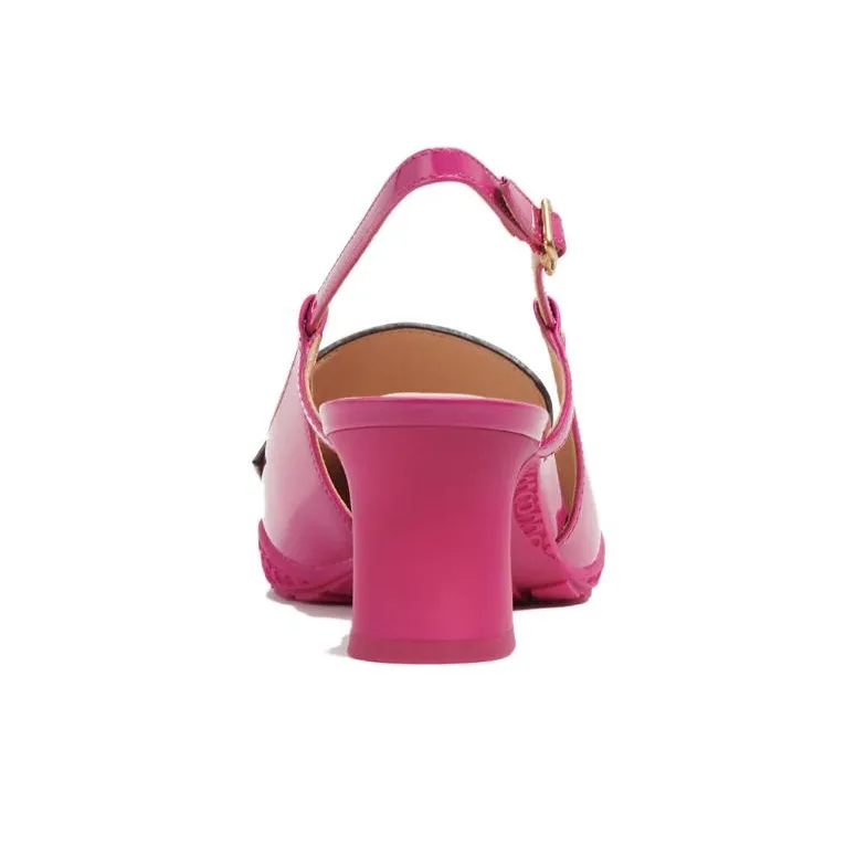 COACH Nikola Chunky Heel High Heels 5.7cm Women's Pink-3