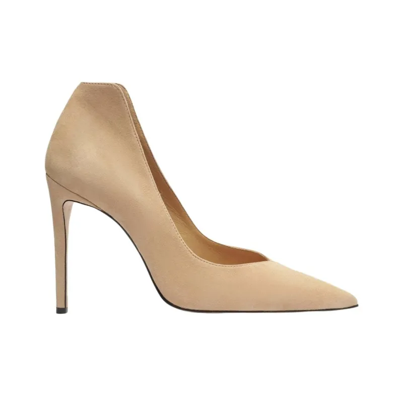 Schutz Arlette Slim Heel High Heels 10.5cm Women's Beige-1