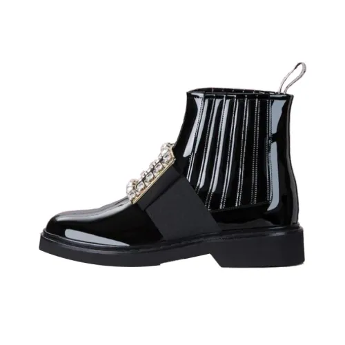 Roger Vivier Viv' Rangers Ankle Boots 2.5cm Women's Black