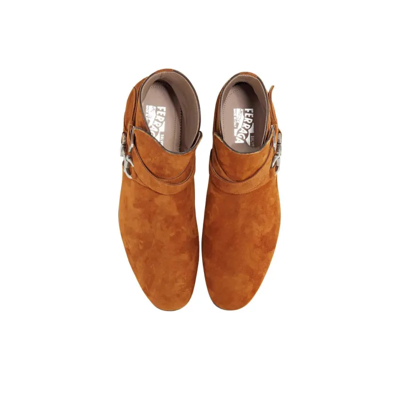 FERRAGAMO GANCINI Ankle Boots Men's Brown-3