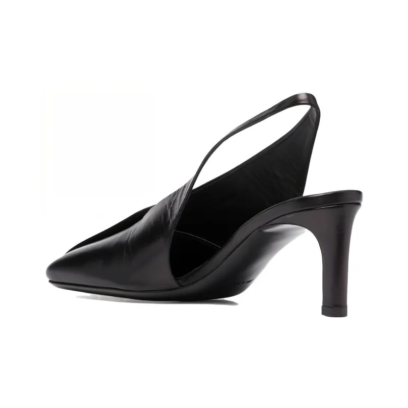 JIL SANDER High Heeled Square Toe Pumps-3