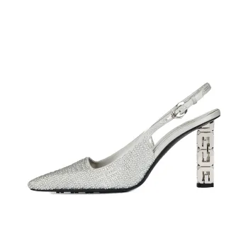Givenchy G Cube Chunky Heel High Heels 8.4cm Women's Silver