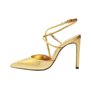 Schutz Aimee Slim Heel High Heels 10cm Women's Gold