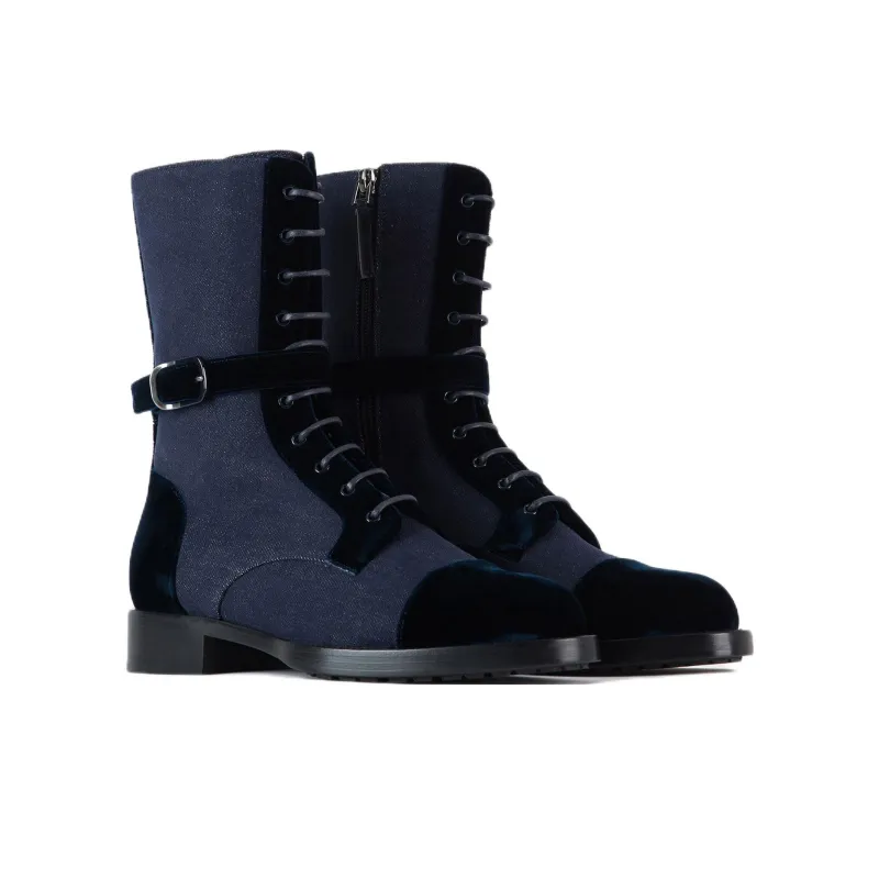 EMPORIO ARMANI Ankle Boots Women's Blue Black-2