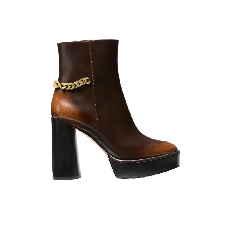 MICHAEL KORS Carlisle Ankle Boots 10.8cm Women's Brown-1