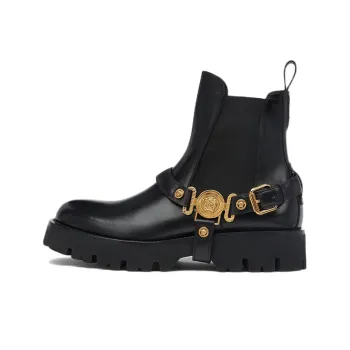 VERSACE Short Chelsea Boots Men's Black