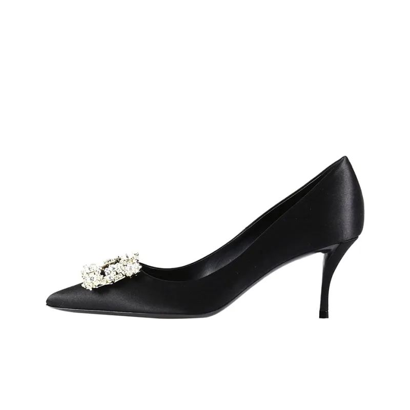 Roger Vivier Embellished Pointed Toe Pumps-0