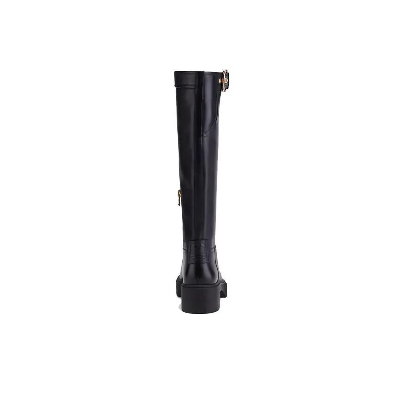 COACH Knee high Boots 4.5cm Women's Black-3
