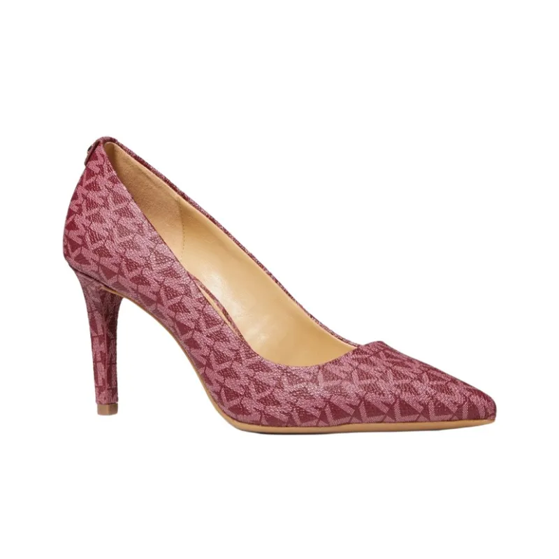 MICHAEL KORS Dorothy Flex Logo Pump Slim Heel High Heels 9cm Women's Berry-1