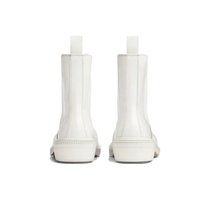 Bottega Veneta Fireman Chelsea Short Chelsea Boots Men's White-4
