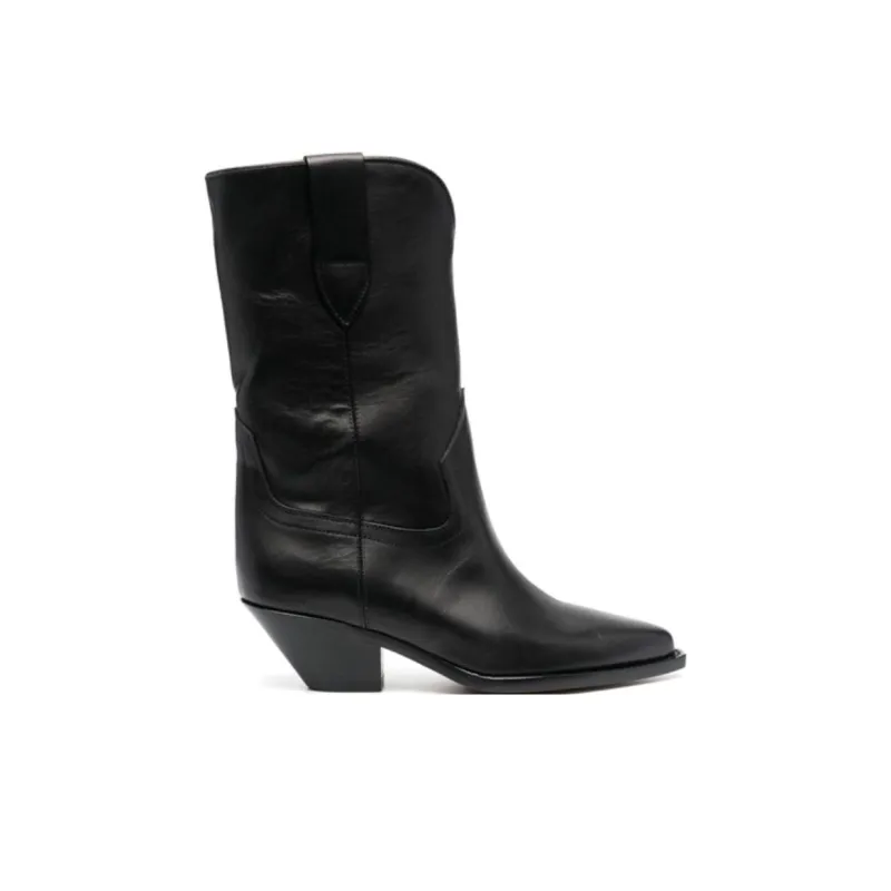 ISABEL MARANT Stud-embellished Leather Cowboy Boots-1