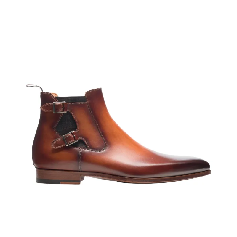 Magnanni Ankle Boots Men's Brown Red-1