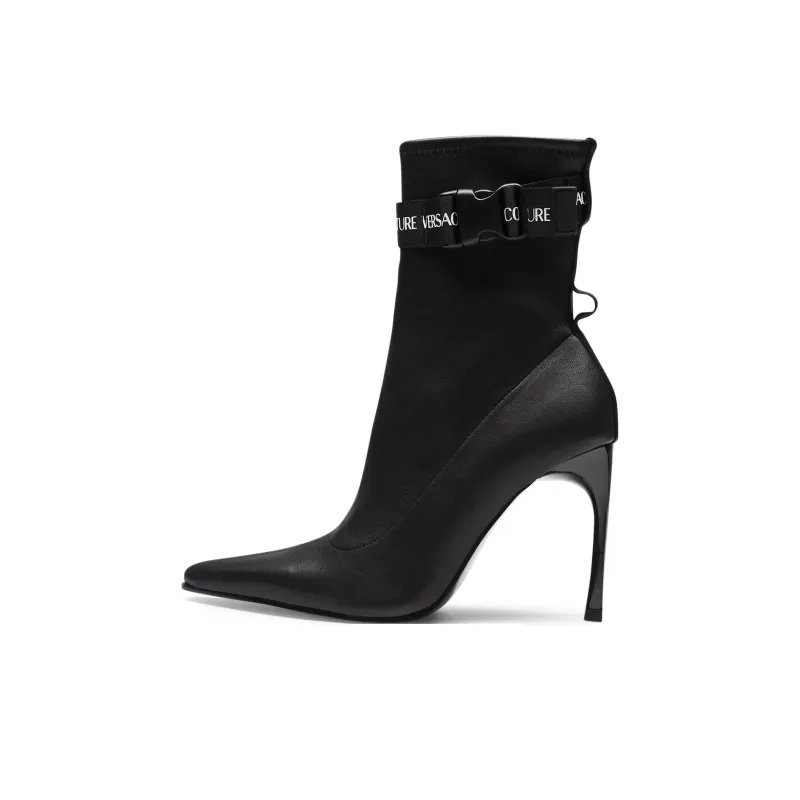 VERSACE JEANS Couture 105mm Branded-strap Ankle Boots-0