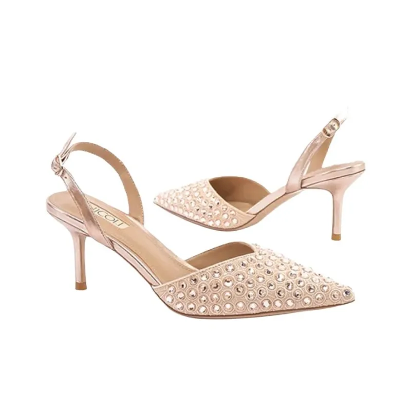 NICOLI Enoch Slim Heel High Heels 6.5cm Women's Pink-3