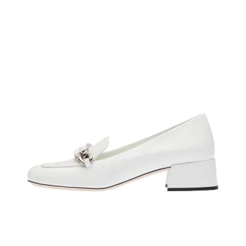 MIU MIU Chunky Heel High Heels 3.5cm Women's White