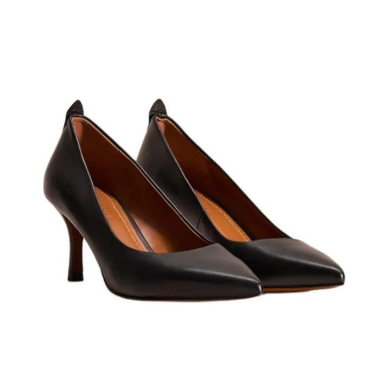 COACH Waverly Slim Heel High Heels 8.2cm Women's Black-2