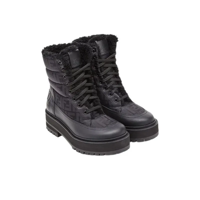 FENDI Fashion Ankle Boots Women's Black-3