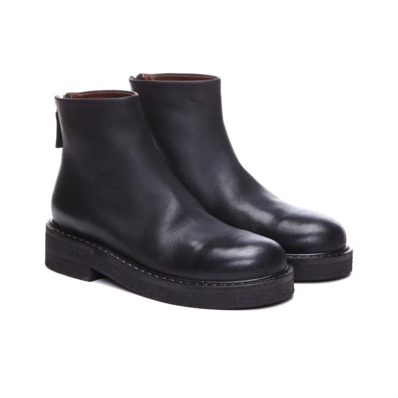 Marsèll Rounded Toe Back Zipped Ankle Boots Women's-1
