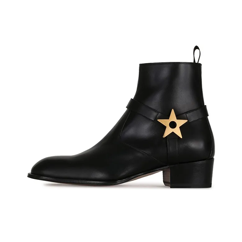 Giuseppe Zanotti/GZ Sheldon Star Ankle Boots Men's Black-0