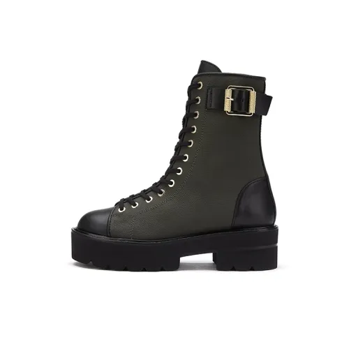 Stuart Weitzman Ankle Boots Women's Black/Green