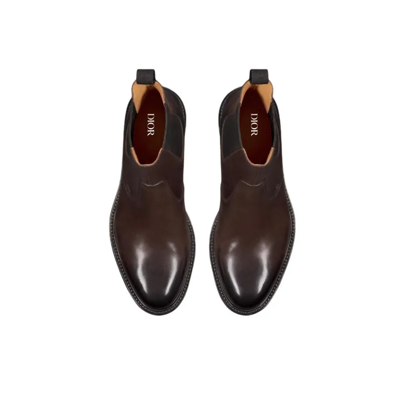 DIOR Embassy Short Chelsea Boots Men's Dark Brown-3
