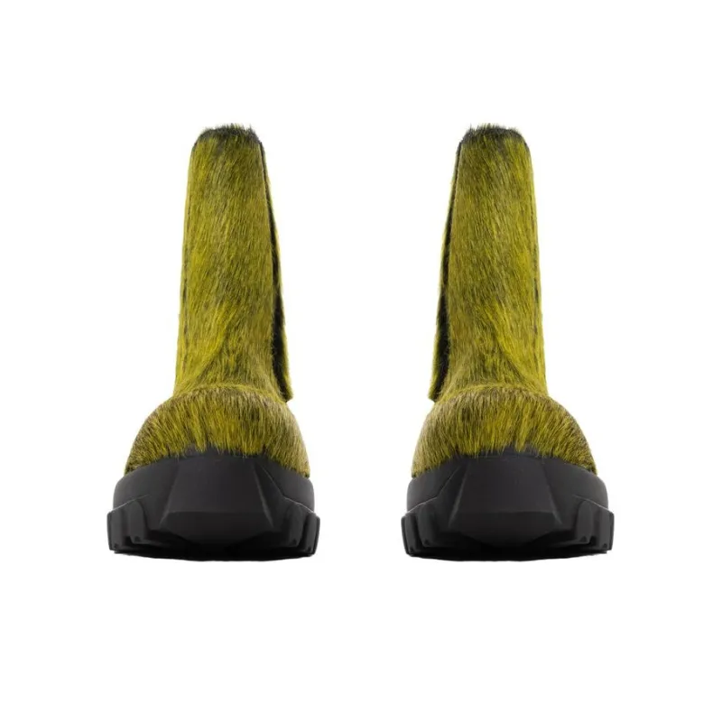 Rick Owens DRKSHDW Short Chelsea Boots Men's Green-2