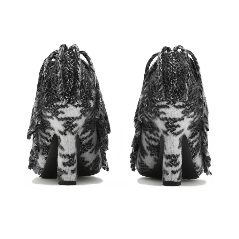 Burberry Sweep 100mm Checked Pumps-4