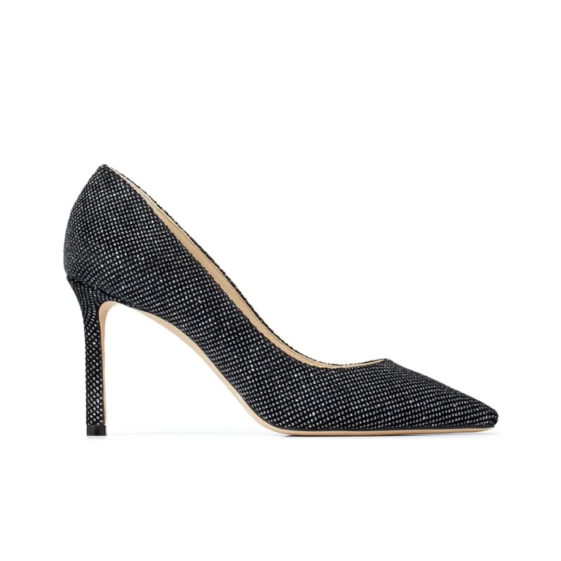Jimmy Choo ROMY Slim Heel High Heels 8.5cm Women's Black-1