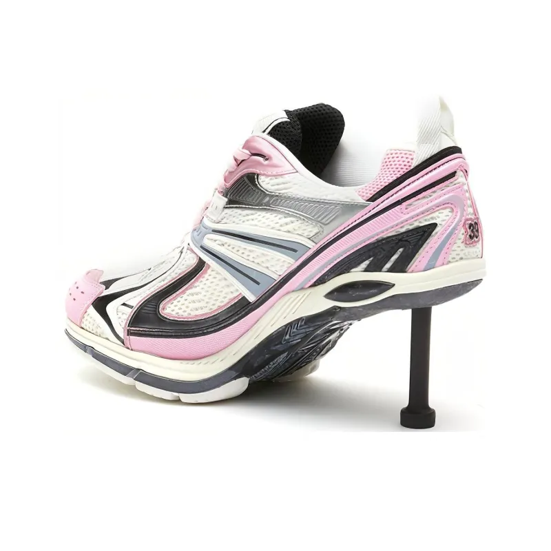 Balenciaga X Pander Sneaker Heels 'White Pink Black' Women's-2