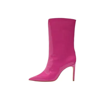 Schutz Mary Verniz Ankle Boots 10cm Women's Pink