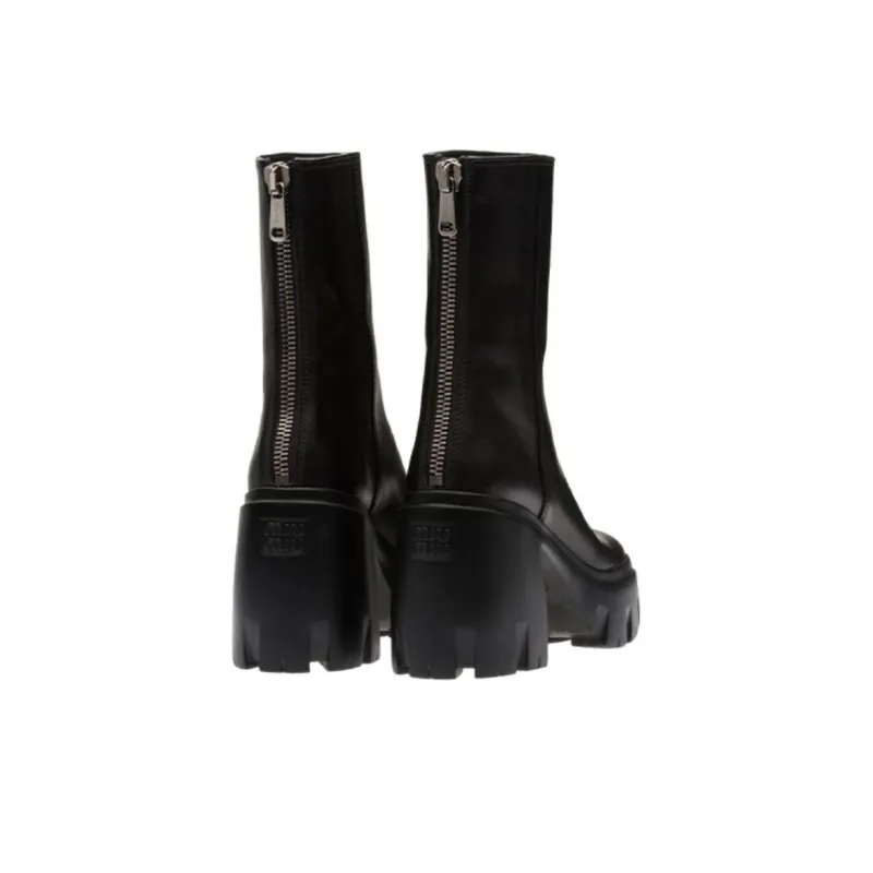 MIU MIU Platform Leather Boots-3