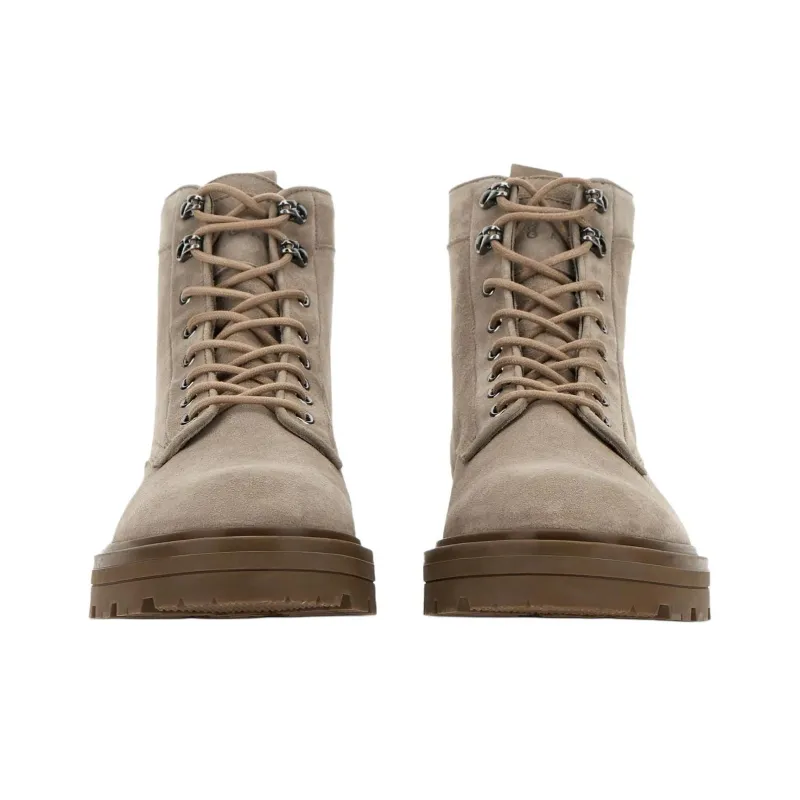 HOGAN H673 Lace Up Combat Boots-4