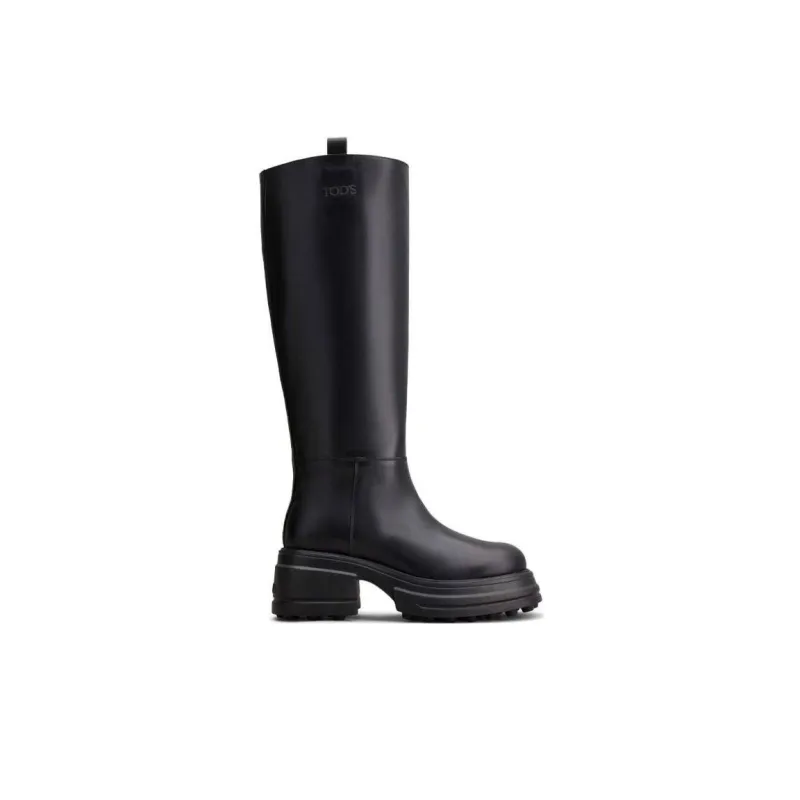 TOD'S Logo Embossed Knee-Length Boots Women's-1