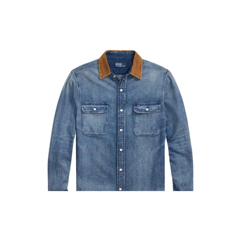 Ralph Lauren Rrl Western Denim Shirt-4