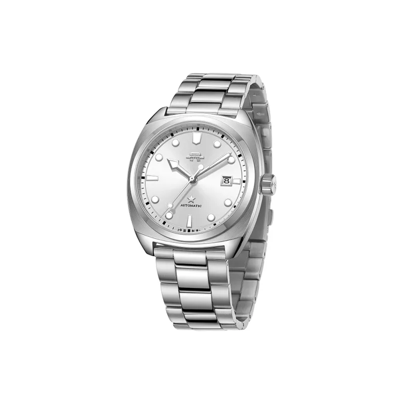 Beijing Voyage Collection Automatic Mechanical Movement Stainless Steel Watchband Watch Men's Watches Silver Dial-2